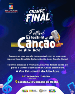 Grande Final do I Festival Estudantil da Canção do Alto Acre acontece nesta sexta-feira