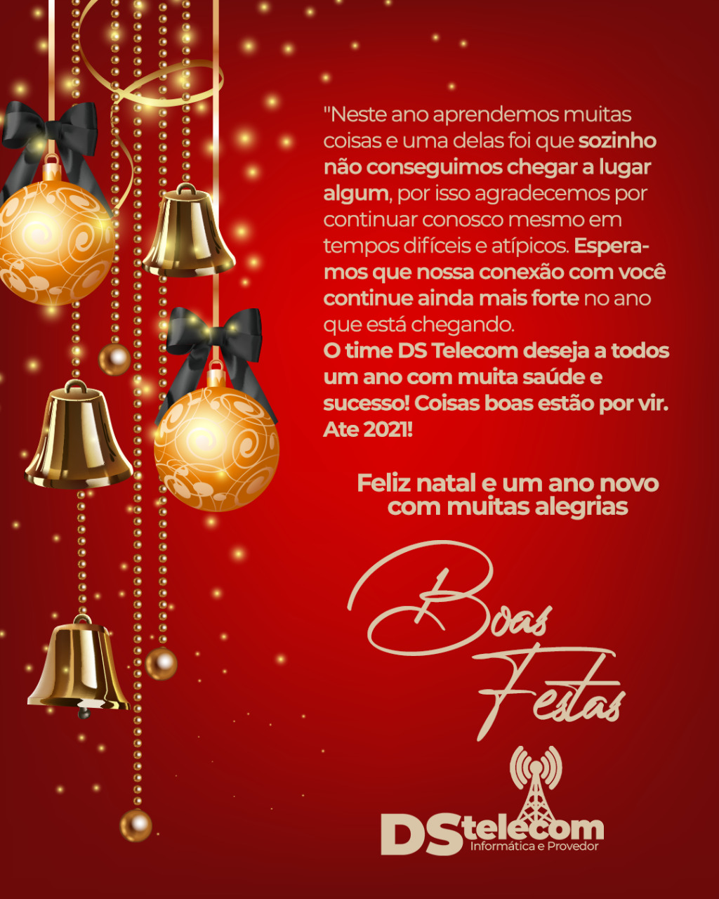 DS Telecom envia mensagem de Natal aos seus clientes e amigos – Noticias da  Fonteira
