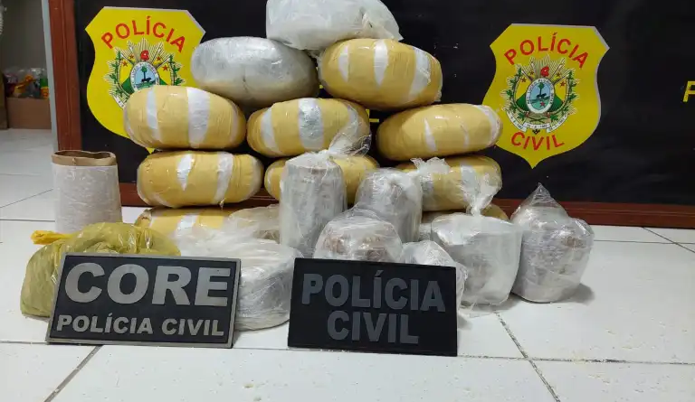 Polícia Civil do Acre realiza maior apreensão de drogas do ano: 177 quilos de cocaína
