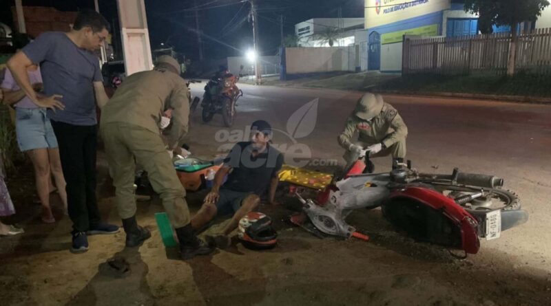 Motociclista envolvido em acidente em Brasiléia não é habilitado e estava em alta velocidade