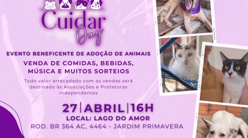 Cuidar Day: evento de adoção de animais no Lago do Amor celebra um ano do Projeto Cuidar, idealizado por Jarude